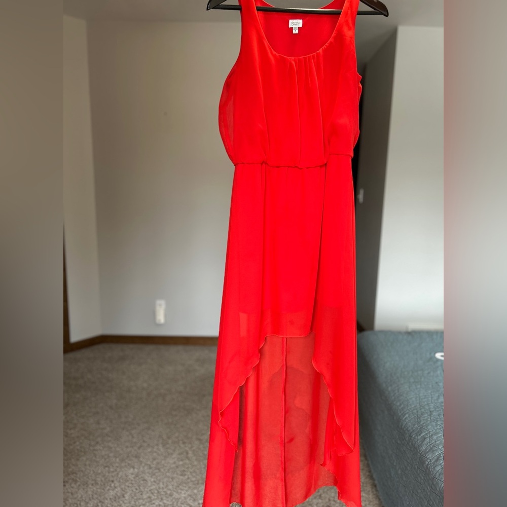High-Low Ruby Red Dress